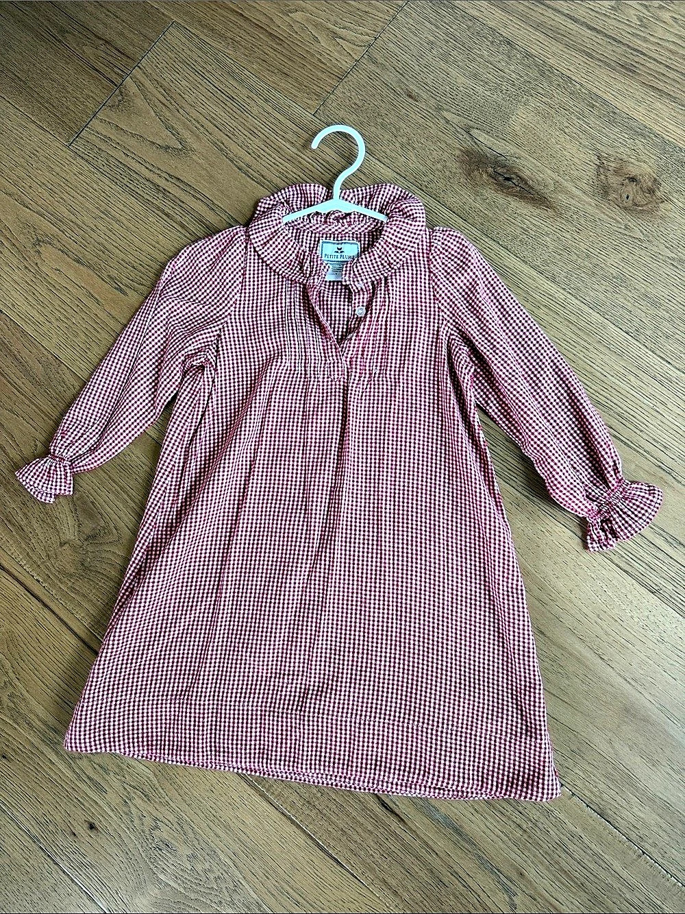 Petite Plume Victoria Nightgown Girls Red & White Size 3